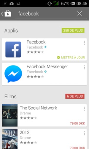 Sélectionnez l'appli