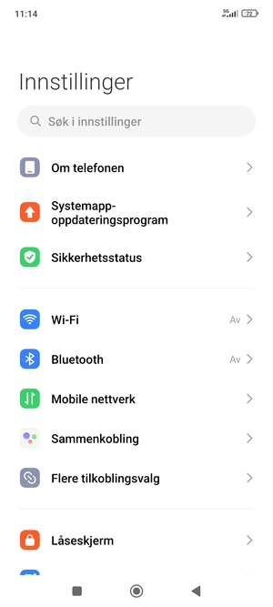 Velg Mobile nettverk