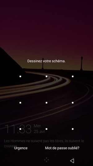 Votre téléphone est maintenant sécurisé par un écran de verrouillage
