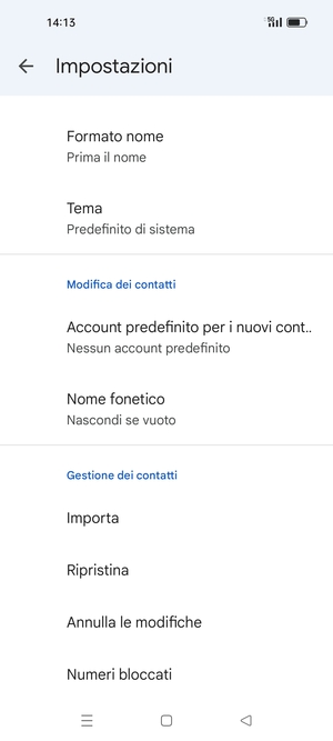 Scorri e seleziona Importa