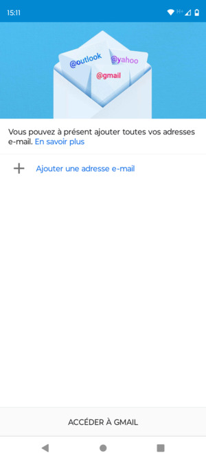Sélectionnez Ajouter une adresse e-mail
