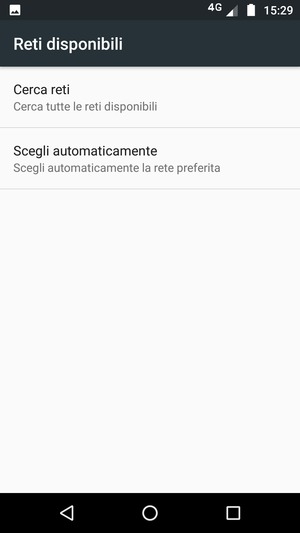 Seleziona Cerca reti