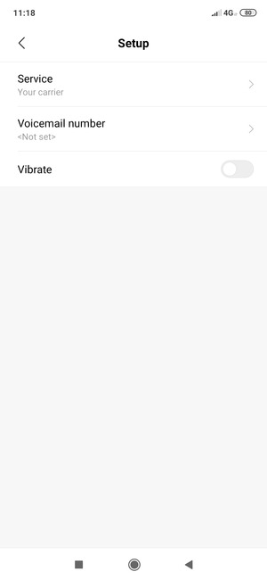 Select Voicemail number