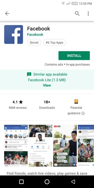 Select INSTALL