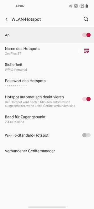 Ihr Handy ist jetzt für die Verwendung als Modem eingerichtet