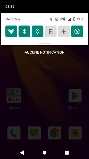Déroulez à nouveau le menu du haut