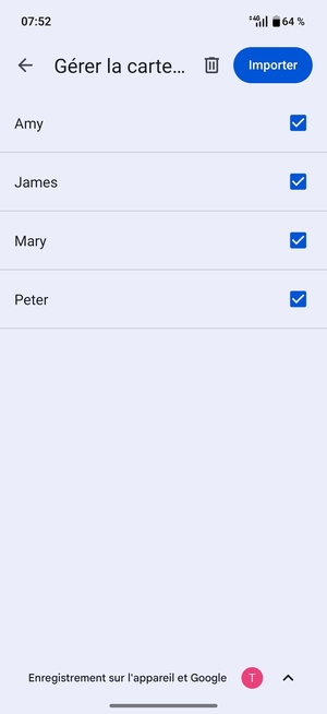 Sélectionnez Importer