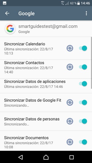 Su información será sincronizada