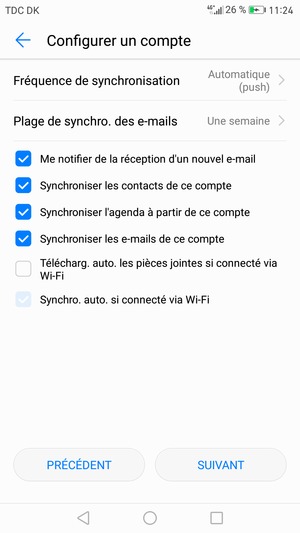 Sélectionnez SUIVANT