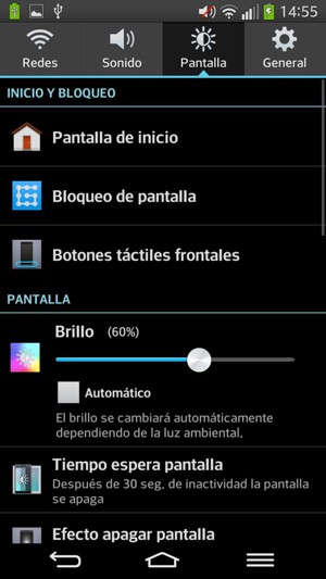 Seleccione Bloqueo de pantalla