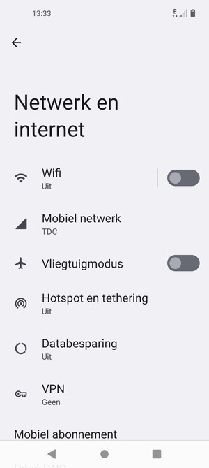 Selecteer Mobiel netwerk