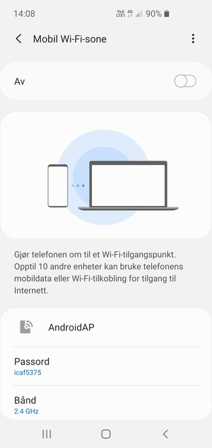 Velg menyknappen