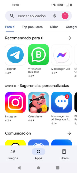 Seleccione la barra de Búsqueda