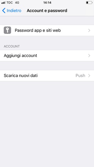 Seleziona Aggiungi account
