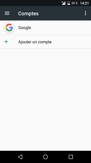 Sélectionnez Google