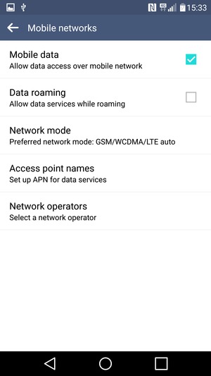 Select Access point names