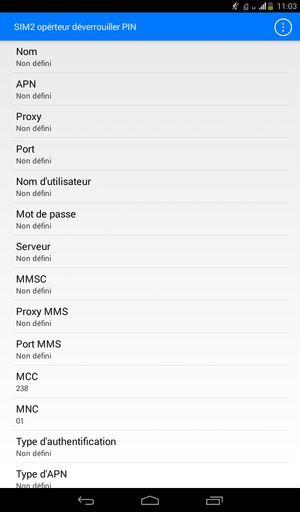 Saisissez les informations MMS