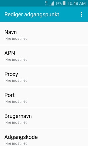 Indtast internet-oplysninger