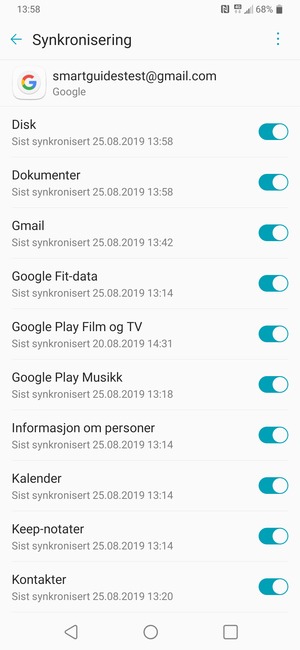 Velg menyknappen