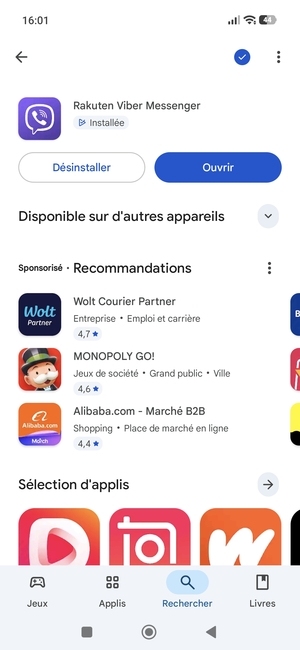 Sélectionnez Ouvrir