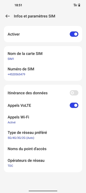 Sélectionnez Noms du point d'accès