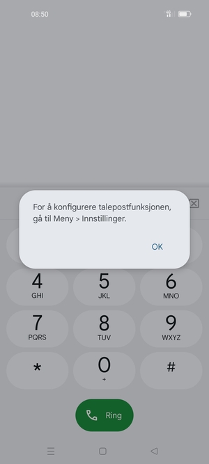 Hvis personsvar ikke er innstilt, velg OK
