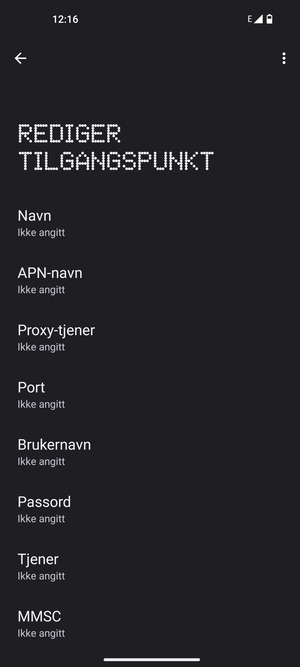 Skriv inn MMS-informasjon
