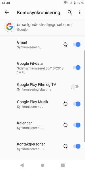 Dine kontakter fra Google vil nu blive synkroniseret til din Xperia