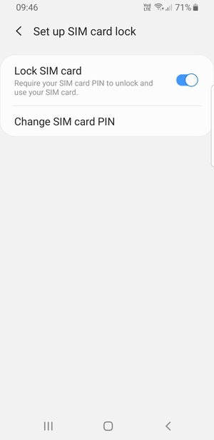 Select Change SIM card PIN
