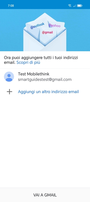 Seleziona VAI A GMAIL