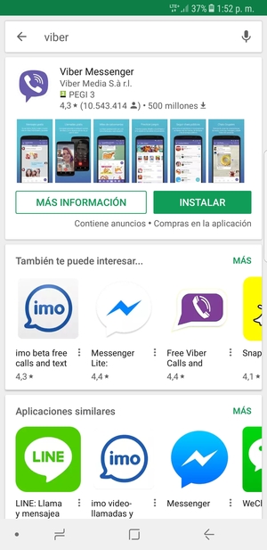Seleccione la aplicación