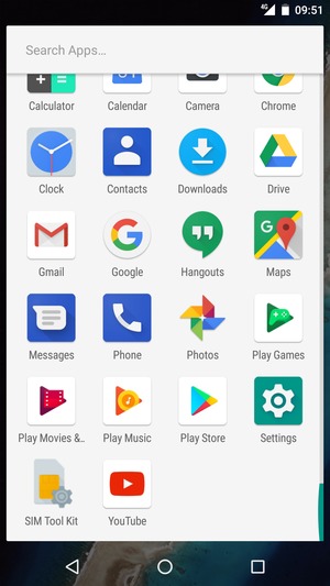 Scroll to and select Settings