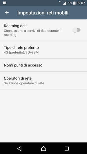 Seleziona Nomi punti di accesso