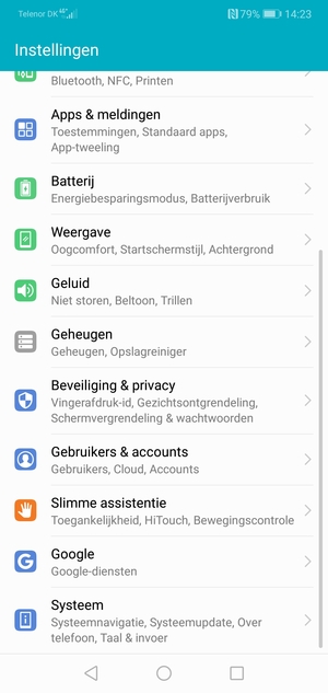 Scroll naar en selecteer Systeem