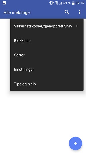 Velg Innstillinger