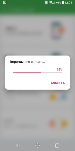 I tuoi contatti verranno salvati sul tuo account Google, e salvati sul tuo telefono la prossima volta che Google sarà sincronizzato.