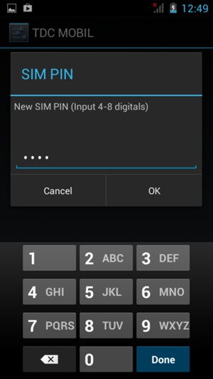 Enter your New SIM PIN and select OK
