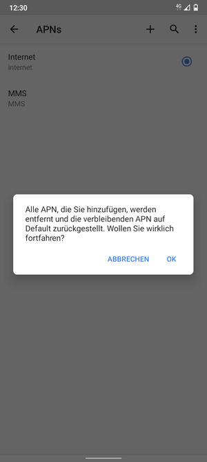 Wählen Sie OK