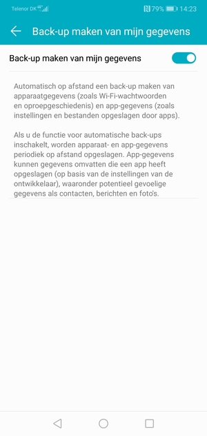 Selecteer de Terug-knop