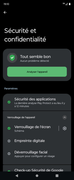 Votre téléphone est maintenant sécurisé par un écran de verrouillage