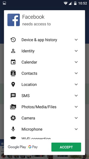 Select ACCEPT