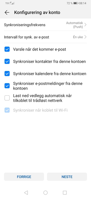 Velg NESTE