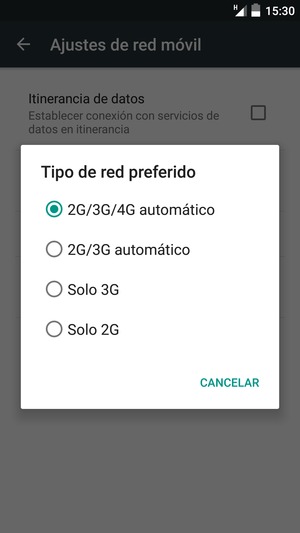 Seleccione la opción deseada