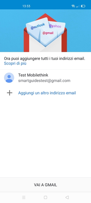 Seleziona VAI A GMAIL