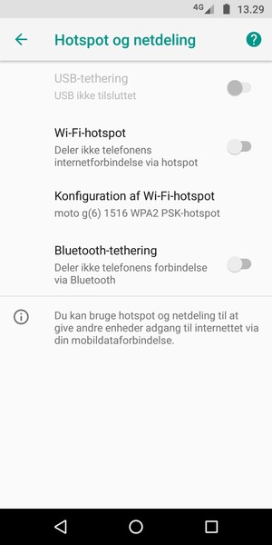 Vælg Konfiguration af Wi-Fi-hotspot