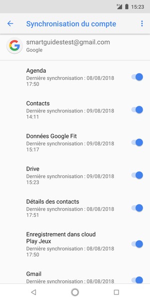 Sélectionnez le bouton du Menu