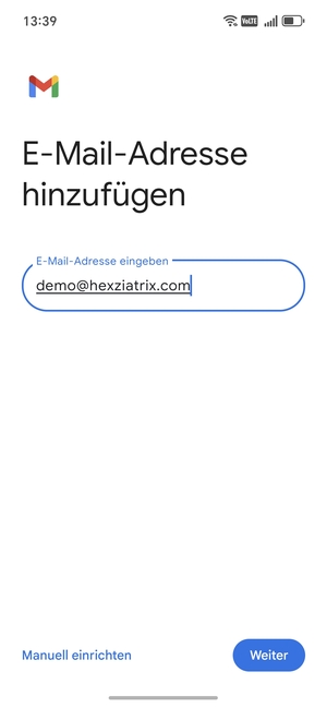 Geben Sie Ihre E-Mail-Adresse ein und wählen Sie Weiter