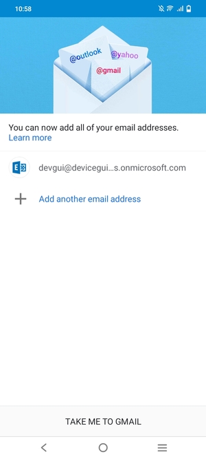 Select TAKE ME TO GMAIL