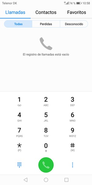 Presione y mantenga pulsado el número 1