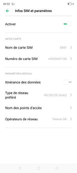 Pour changer de réseau en cas de problèmes de réseau, sélectionnez Opérateurs de réseau